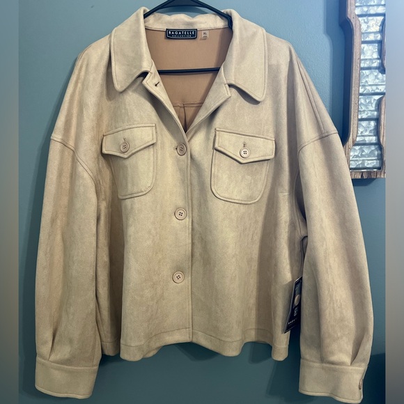 NWT Bagatelle Faux Suede Shirt Jacket XL - Picture 2 of 8